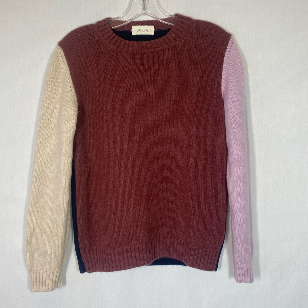 Ficus Folium Multi Color 100% Cashmere Women's Sweater - Picture 4 of 7